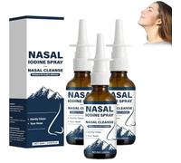 Iodine Nasal Spray, Nasal Iodine Spray, Cleanses & Refreshes Your Nasal Passages, for Women Men (3PCS)