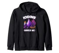IODINE SAVED ME Important Mineral Thyroid Function Wellness Zip Hoodie
