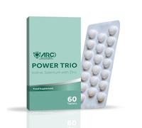 Iodine & Selenium with Zinc Power Trio Minerals Supplement Tablets | Reduction of Tiredness & Fatigue | Supplements for Men & Women (120)