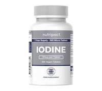 Iodine Supplement 150mcg Tablets - 365 Vegan Tablets - 1 Year Supply - Source of Iodine from Potassium Iodide - Suitable for Vegans - UK Made