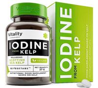 Iodine Supplement from Wild Grown Sea Kelp 150 mcg - Pure Iodine Sea Kelp for Immune System, Thyroid Support, Energy, Metabolism with Antioxidants, 90 Vegan Iodine Tablets