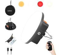 iodoo Camping Lantern 12000 mAh Rechargeable 2500 LM Camping Light, Improved Strong Magnets with Remote Control Camping Lamp for Hiking Fishing Home Power Cuts (IODOO-CPL)