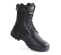 IODSON Men's Breathable Military Tactical Boots with Side Zipper, Puncture Resistant Leather Work & Combat Boots, Outdoor Army Patrol Shoes IDS-928