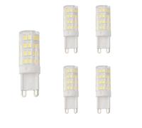 IOEDHW 5/10 Pack LED Ceramic Corn Lamp, G9 LED Light Bulbs, 5W G9 LED Bulb Equivalent 50W, 450LM, Daylight White (6500K), G9 Base, Not-Dimmable, Energy Saving G9 LED Corn Bulbs For Home Lighting