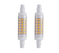 IOEDHW 5/10W R7S T3 LED Ceramic Corn Bulb, 2/10 Pack 3000K Warm White, 118mm 108 LEDs 1280LM Double-ended Horizontal Plug-in Light High Brightness Corn Light Bulb For Garden Garage Parlor, Non-Dimmabl