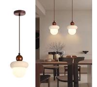 IOEDHW 7W Wabi Sabi Pendant Light Natural Travertine Stone Hanging Lamp LED Yellow Cave Stone Pendant Lighting For Kitchen Island Dining Room Restaurant Creamy Style Farmhouse Hardwired Ceiling Fixtur