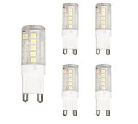 IOEDHW G9 LED Corn Bulb 5 Pack 7W-700LM LED Bulb G9 Bi-Pin Base Ceramic 110-220V Household And Commercial Bulbs For Indoor Chandeliers Ceiling Fan Cabinet Decorative Lighting, Non-dimmable
