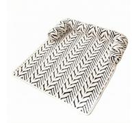 Ioensy 1 Thickened Sofa Cushion With Repeating Leaf Design And Soft Fill Pets Suitable For Quiet Corner And Reading, Black, 80CMx90CM