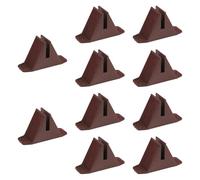 Ioensy 10 Pieces Support Gate Support Dog Panel Stable AntiSlip Reinforcement Fittings Indoor Fence Feet Garden Fence Base, brown
