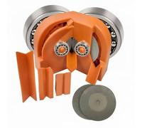 Ioensy Attachment Bit Grinder Drill Refresher Tool Honer with Diamond Wheel and Bearing Support 2mm-16mm bits Suitable for Workshop Garage Job site Industrial Maintenance, Bearing 2 Wheels