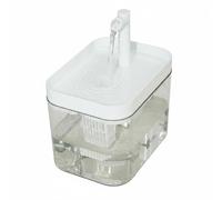 Ioensy Automatic Drinking Water Dispenser Bowl Feeder With Recirculating Water Layered Filtration Elevated Nozzle Simple Cleaning Detachable Build suitable, White, Standard Model