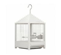 Ioensy Bird Cage Decorative Aviary Enclosure Habitat With Slide Out Tray And Door Metal Hook Hanging Or Tabletop Compact Square Body Suitable for small birds