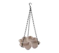 Ioensy Bird Feeder And Waterer with Hook for Hanging in The Garden Or Outdoors, white