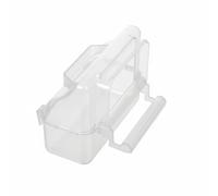 Ioensy Bird Feeder Automatic Seed Feeder Food Box Cage Dispenser With Transparent PP Material Semi Enclosed Housing Water Resistant Feature Suitable for cockatiels parakeets finches lovebirds