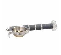 Ioensy Bird Feeder Perch Food Bowl Cage Accessory Grooming Rest Area Stainless Design Easy to Clean Suitable for Birds in Cage Environment, Single Food Box