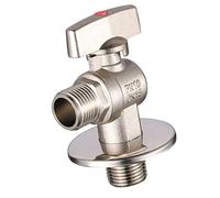 Ioensy Brass Shower Shut Off Valve Diverter Connector Tub Spout Inlet Valve Brass Material Suitable for Remodel Use, Red Point, 2 x 9.1cm