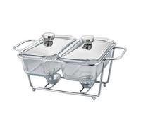 Ioensy Buffet Food Warmer, Serving Dish, Buffet Set, Transparent And Practical, Multifunctional Food Warming Container, Serving, Multi, 1.3L 2 Compartment