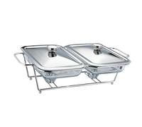 Ioensy Buffet Food Warmer, Serving Dish, Buffet Set, Transparent And Practical, Multifunctional Food Warming Container, Serving, Multi, 1.5L 2 Compartment