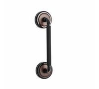 Ioensy Cabinet Handle Suction Cup Door Handle Pull Soft Touch Curved Bow Repositionable Vacuum Silicone Suitable for Sliding Glass Doors Heavy Glass Panels washroom Entries, Walnut