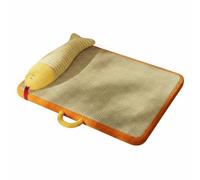 Ioensy Cat Cooling Bed Equipped with Cooling Mat Multi-Layer Breathable Construction Machine Washable Cover Removable Padded Pillow Suitable for Pet Lounging Bedroom, Yellow Orange, M