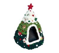 Ioensy Cat House Dome Bed for Cats Cave Christmas Tent for Pets Safe And Warm Space Suitable for Holiday Season Living Room, Colorful