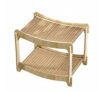 Ioensy Cat Scratching Bed Cat Hammock Cat Bunk Bed Cat Furniture Pet Lounger With Double Layer Elevated Layout And Cozy Curved Sleeping Surface Made Of Board, S, Double Bed-sisal A