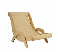 Ioensy Cat Scratching Lounge Cat Lounger Cat Scratcher Cat Bed Cat Furniture With Hand Woven Sisal Surface And Reinforced Wood Frame low shedding curved, Extra Large