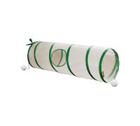 Ioensy Cat Tunnel Tube Playing Tent Folding Cat Interactive Toy Tunnel for, Straight Green