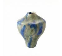Ioensy Ceramic Vase Modern Decorative Planter Vessel With Raised Colorful Paint Details And Matte Texture Suitable For Cozy Living Entryway Corners, size to 3, style to 3