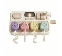 Ioensy Children Educational Plug Learning Early Learning Plug Board With Insertion Blocks Textured Details Light Window Suitable for preschool playroom, Battery-powered Version