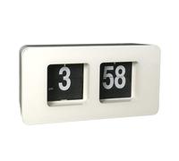 Ioensy Clock Desk Clock Works with S Table File Page Down Wall Clock No Silent Sweep Live, Black
