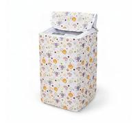Ioensy Cover Top Opening Washer Guard Laundry Protector Polyester Material Surface Easy Placement Suitable for Household Laundry Room Balcony Utility Area , Happy Zoo , Top Opening Large