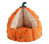 Ioensy Cozy Pumpkin-shaped Orange for Cats And Small Dogs. Ideal for Winter. Includes A Removable Cushion, 60x60x50cm