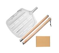 Ioensy Detachable Pizza Pizza Peel Paddle Turner Crafted from Oxidized Aluminum and Oak Rounded Edge Slides Under Suitable for, 135cm, Style to 4