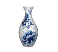 Ioensy Diy Vase Puzzle Vase Kit With Interlocking Pieces Build Built In Water Container Traditional Pattern Craft suitable for teens and adults home, Blue And White Porcelain Vase Puzzle