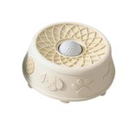 Ioensy Dog Lick Bowl, Interactive, Food Brake, Training Accessory, Non-slip Base, Easy to Clean, Suitable for Dogs, Beige
