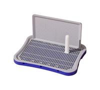 Ioensy Dog Potty Holder with Barrier for Pet Training Indoor Use, Small Blue