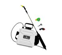Ioensy Electric Sprayer Telescopic Garden Sprayer Single Shoulder Portable PP Material Adjustable Nozzle Suitable for Plant Spraying Pet Bathing, 8L White