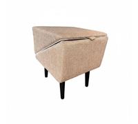Ioensy Folding Step Ramp Dog Ramp Dog Stairs Pet Ladder Foldable Upholstered Secure Footing Sturdy Support Suitable for Small Pets Reaching Furniture, Khaki, Linen
