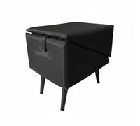 Ioensy Folding Step Ramp Dog Ramp Dog Stairs Pet Ladder Foldable Upholstered Secure Footing Sturdy Support Suitable for Small Pets Reaching Furniture, Black, Cotton Linen Upgrade