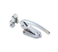 Ioensy Freezer Door Lock Latch Handle Assembly Strike Block Closure Hardware Zinc Alloy Chrome Finish Secure Tight Closure Suitable for Industrial freezers, Large 4-Hole, Style to 1
