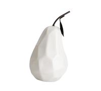Ioensy Fruit Sculpture, Geometric Fruit Decoration, Creative Nordic Fruit Statue, Fruit Ornament for Shelf, Porch Desk, White Pear