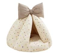 Ioensy Hamster Bed, Sleeping Nest, Bedding for Small Animals, Hiding Place for Rats, Small Syrian Pets, Beige 40x27cm