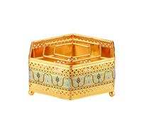 Ioensy Hexagonal Metal Tea Warmer Stable Hexagonal Teapot Warmer with Elevated Inner Support Sturdy for Dining Areas, Style A