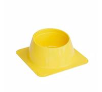 Ioensy Industrial Bowl Small Animal Feeder Hamster Bowl Water Bowl Pet Feeding Bowl With PP Body And Stainless Steel Inner Easy Hamsters Hedgehogs, Yellow, Standard