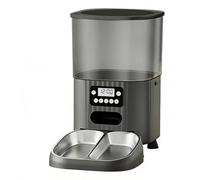 Ioensy Industrial Dispenser Automatic Pet Feeder Food Dispenser Kibble Dispenser Cat Feeder With Set Meal Times Portion Control Large 4.5L Reservoir, Black