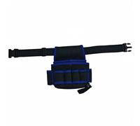 Ioensy Industrial Pouch Tool Belt Waist Tool Bag Electrician Pouch Canvas Organizer Waterproof Material Suitable for Outdoor Work Construction Sites Repair tasks DIY Projects, Black Blue