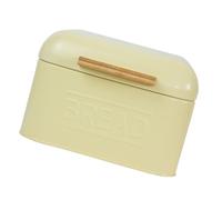 Ioensy Iron Bread Box, Countertop Pastry Kitchen Storage Countertop Vintage Counter Bread Box Bread Bin for Kitchen Counter Pantry, light yellow