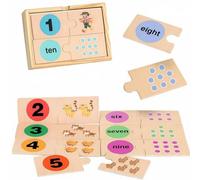 Ioensy Learning Puzzle Number Puzzle Counting Puzzle Educational Puzzle Matching Puzzle With Visual Recognition And Animal Quantity Matching Suitable for