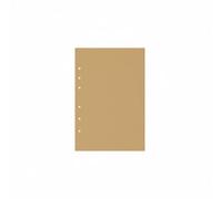 Ioensy Loose Leaf Notebook Refill Paper Binder Filler Sheets Punched Notebook Pages Stationery Inserts Smooth Writing Surface Bleed Resistant Wood Paper, Kraft, A5 Blank